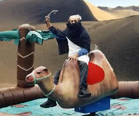 The bucking camel in action